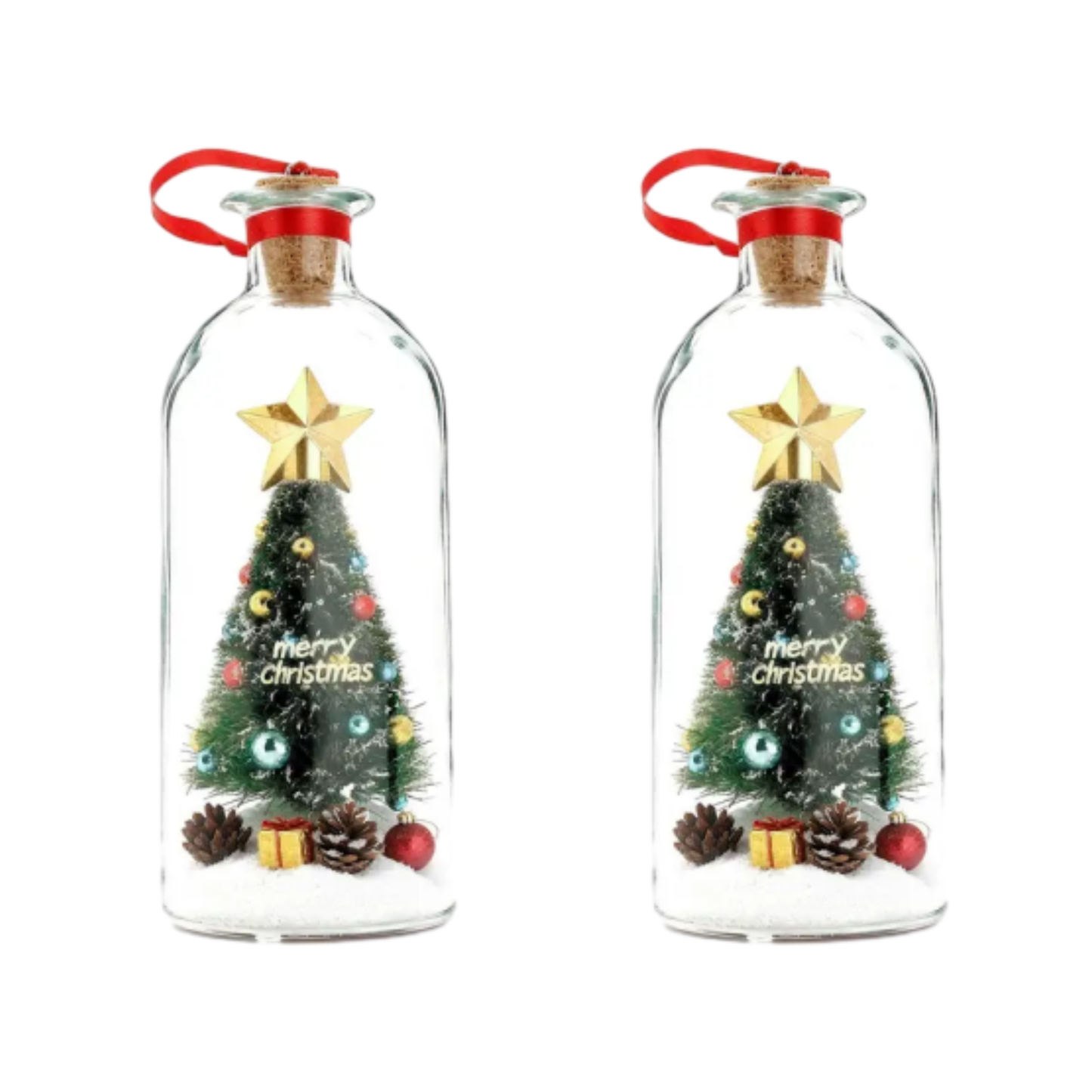 【Black Friday】Forever Voice Recordable Christmas Tree Bottle – Personalized Message Ornament That Saves Voices Forever – Heartfelt Christmas Gift for Mom, Kids, Friends & Loved Ones