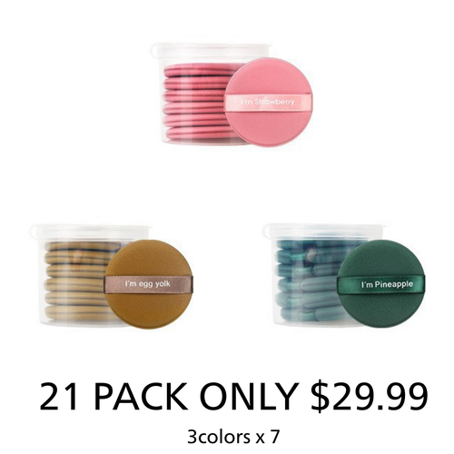 KatchMe Gift:Soft Double-Sided Cosmetic Puff(Surprise Color) 21 PCS, Wet & Dry Makeup Sponge