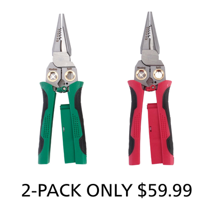 8-in-1 Wire Stripper Twister & Voltage Tester Tool 🔧⚡ Multi-Functional Electrician Pliers