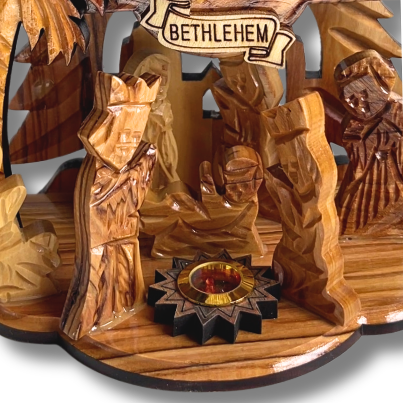 Holy Land Nativity Scene with Music Box