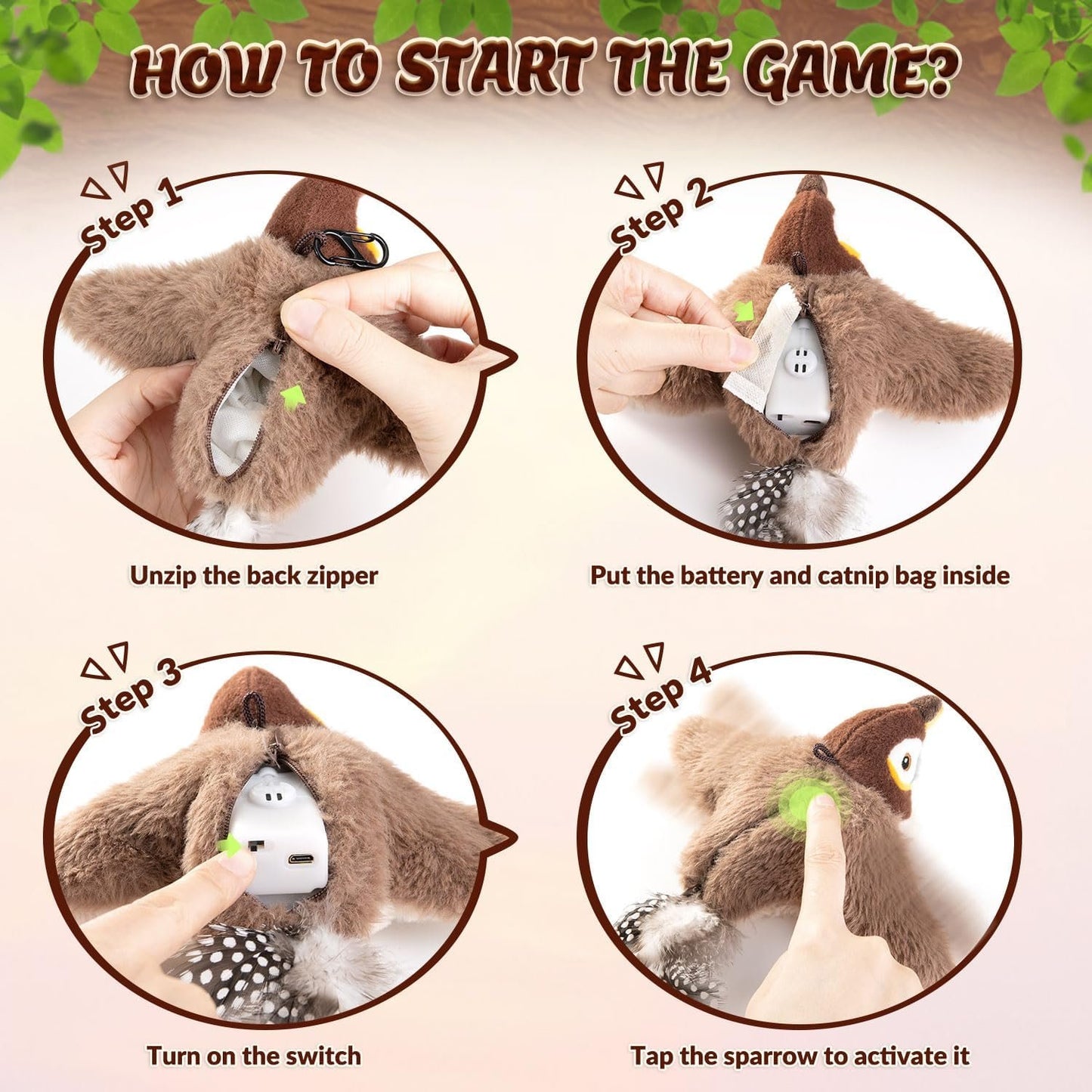 #1 Pet Toy🏆Flapping Bird Cat Toy – Best gift for your pets🐱