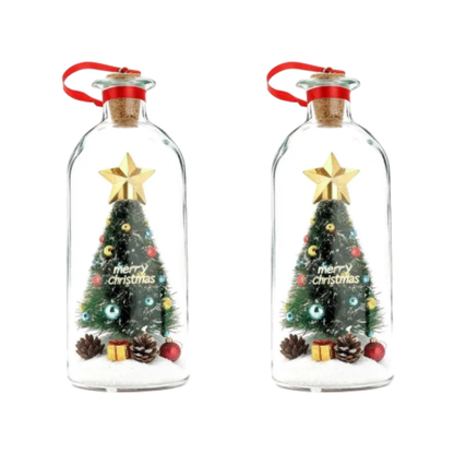 【Black Friday】Forever Voice Recordable Christmas Tree Bottle – Personalized Message Ornament That Saves Voices Forever – Heartfelt Christmas Gift for Mom, Kids, Friends & Loved Ones