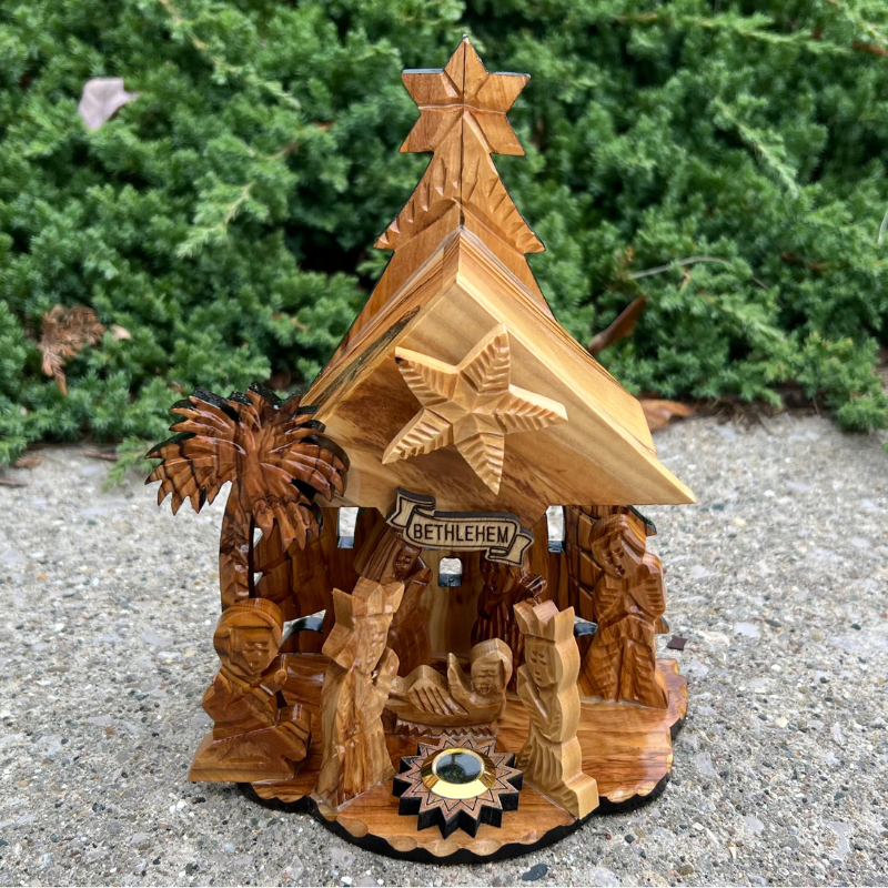 Holy Land Nativity Scene with Music Box