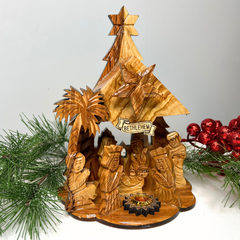 Holy Land Nativity Scene with Music Box